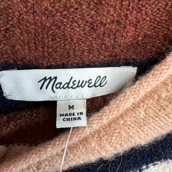 MADEWELL Evercrest Turtleneck Sweater Women's MulticolorSoft Coziest Yarn M New - Picture 8 of 10